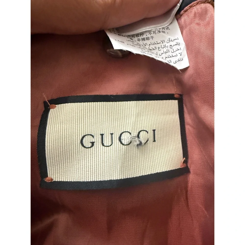 Gucci Modern Embroidered Denim Jacket Light Wash Blue Floral Logo Mens 448384